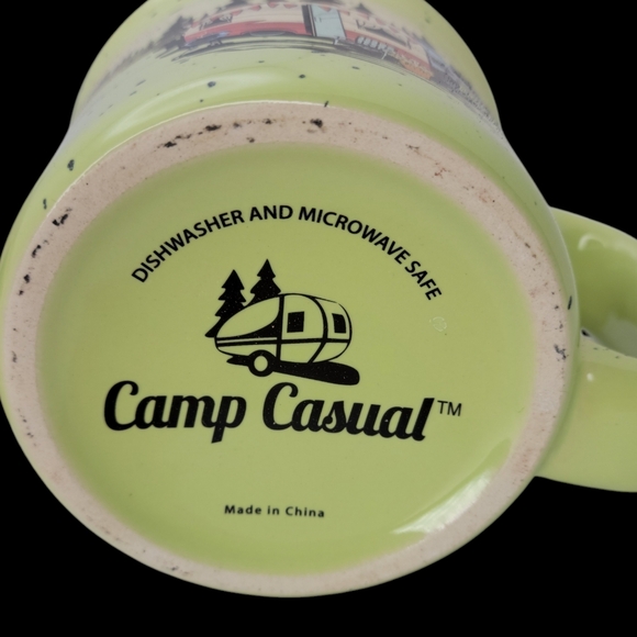 Camp Casual Coffee Mug Wanderlust Green Gift Retro RV Glamping Van Life Camping - Picture 8 of 8